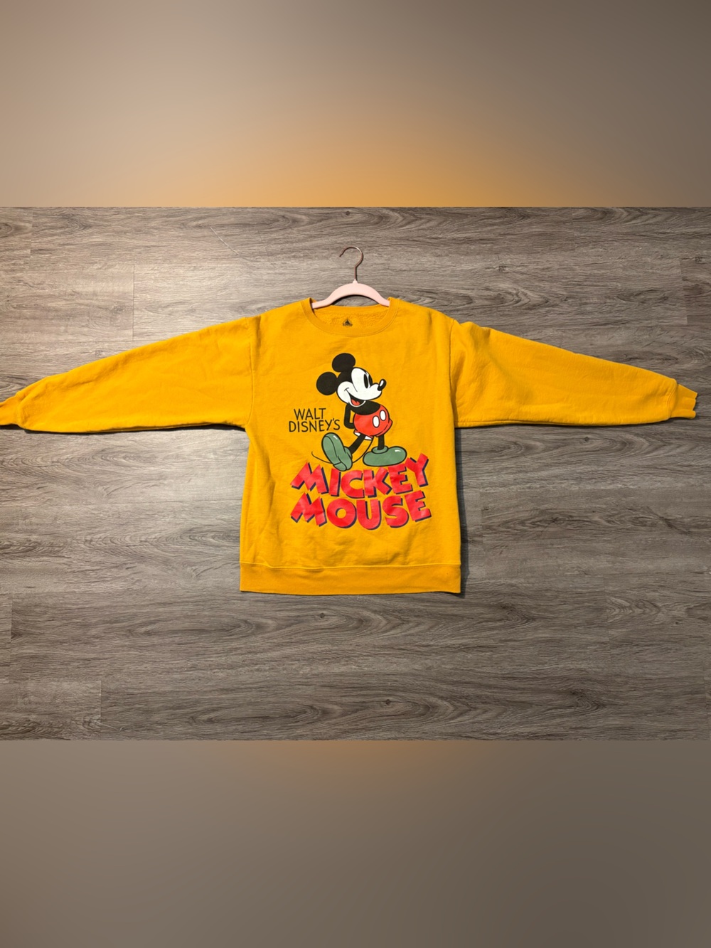 Disney Yellow Mickey Mouse Graphic Sweatshirt